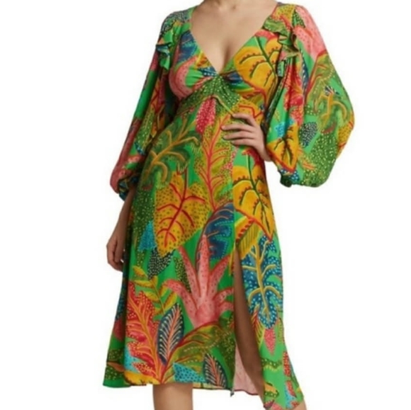 Farm Rio Colorful Midi Dress - Picture 2 of 8